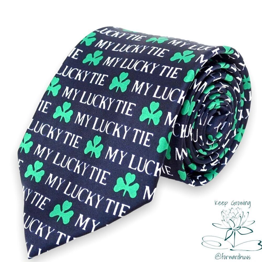 Parquet Men's Shamrock Clovers Neck Tie for St. Patrick's Day